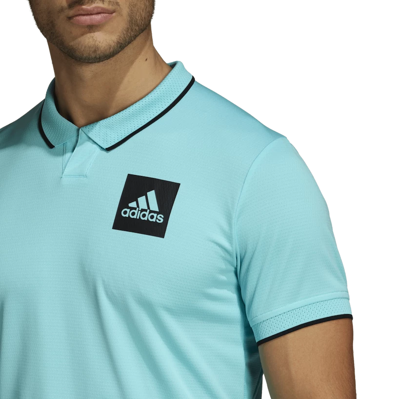 Heren T-shirt adidas  Paris Freelift Polo Aqua XXL