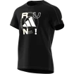 Heren T-shirt adidas  Performance Run Logo 1 Black