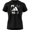 Heren T-shirt adidas  Performance Run Logo 1 Black