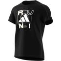 Heren T-shirt adidas  Performance Run Logo 1 Black