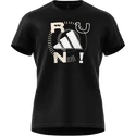 Heren T-shirt adidas  Performance Run Logo 1 Black