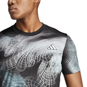 Heren T-shirt adidas  Printed Tee Pro Black