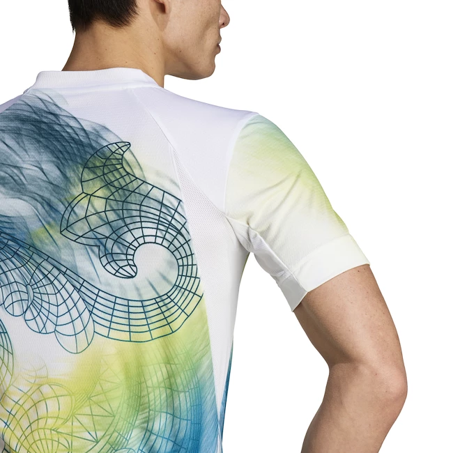 Heren T-shirt adidas  Printed Tee Pro White