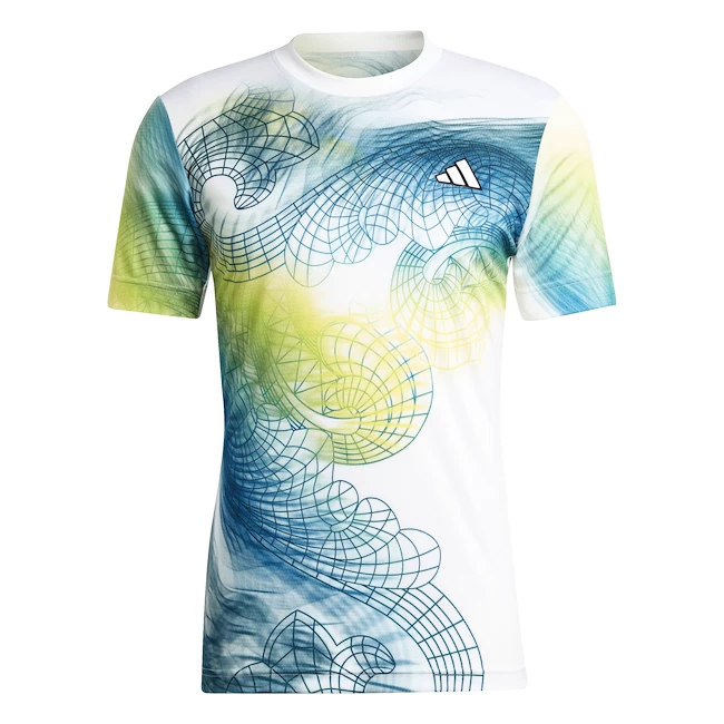 Heren T-shirt adidas  Printed Tee Pro White