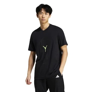 Heren T-shirt adidas  Rackets Graphic Tee Black