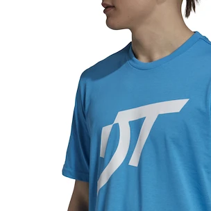 Heren T-shirt adidas  Thiem Logo Graphic Tee Blue