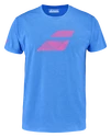 Heren T-shirt Babolat  Exercise Big Flag Tee Men French Blue