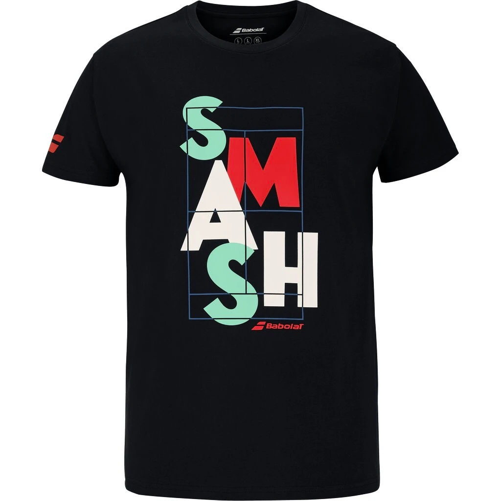 Heren T-shirt Babolat  Exercise Message Tee Men Black