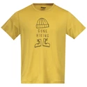 Heren T-shirt Bergans  Graphic Wool Light Olive Green
