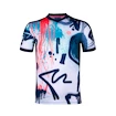 Heren T-shirt BIDI BADU  Bijan Tech Tee White/Dark Blue