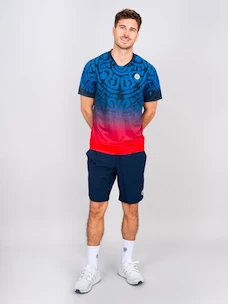 Heren T-shirt BIDI BADU  Colortwist Tee Dark Blue/Red