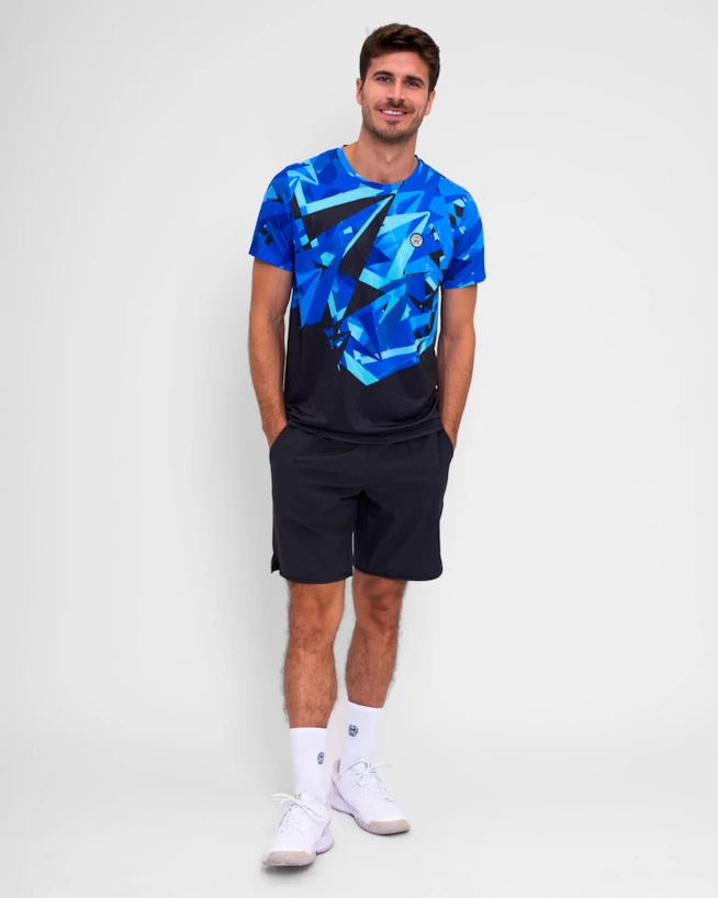 Heren T-shirt BIDI BADU  Spike Tee Dark Grey/Blue M