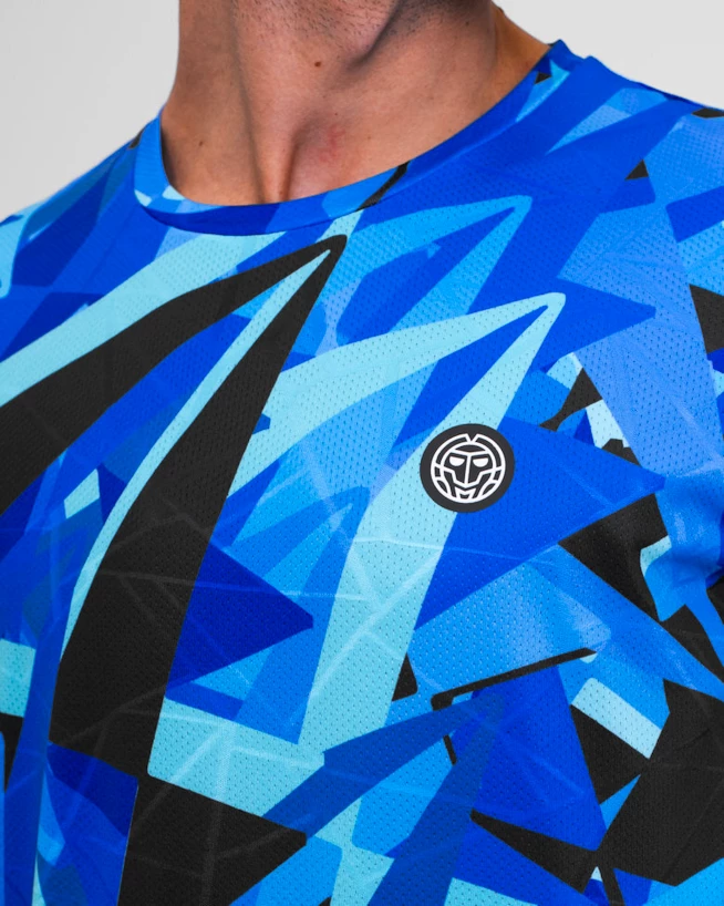 Heren T-shirt BIDI BADU  Spike Tee Dark Grey/Blue M