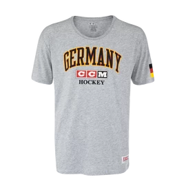 Heren T-shirt CCM FLAG TEE TEAM GERMANY Athletic Grey