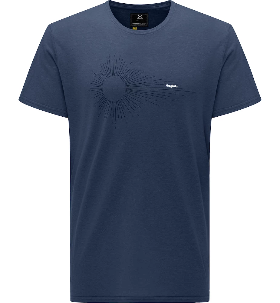 Heren T-shirt Haglöfs  Trad Print Blue