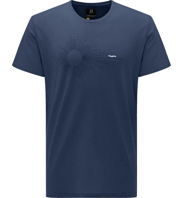 Heren T-shirt Haglöfs  Trad Print Blue