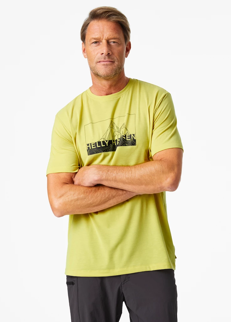 Heren T-shirt Helly Hansen  Skog Recycled Graphic T-Shirt Endive