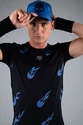 Heren T-shirt Hydrogen  Flames Tech Tee Black/Bluette