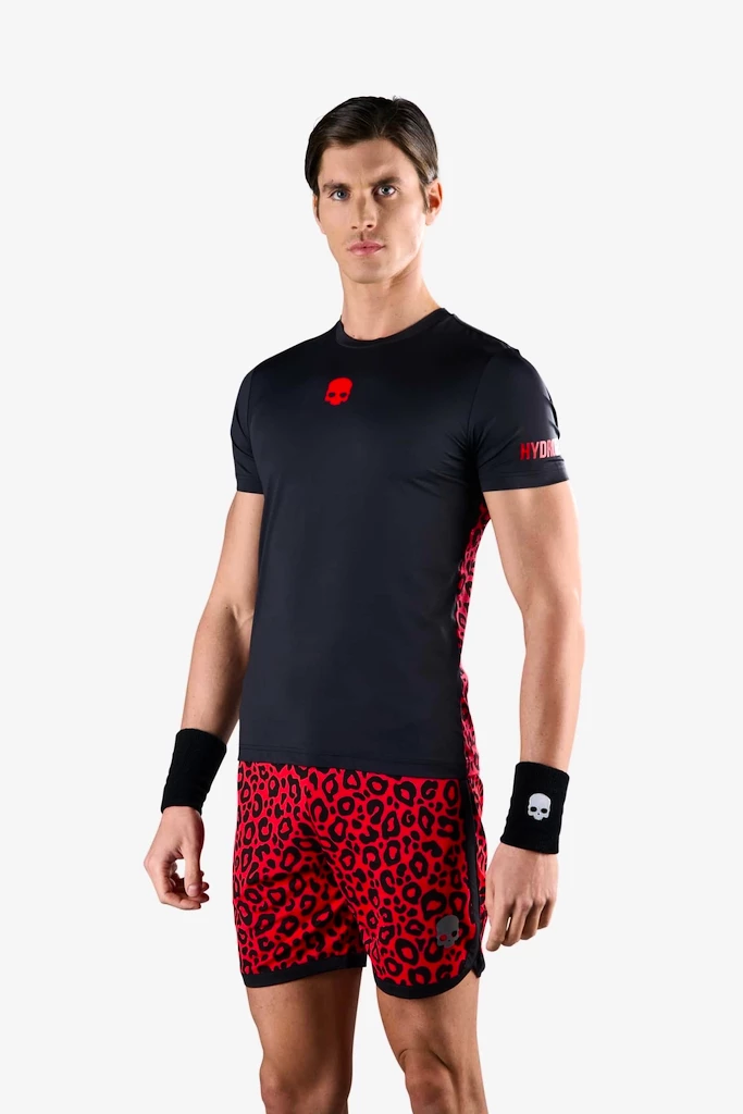 Heren T-shirt Hydrogen  Panther Tech Tee Black/Red
