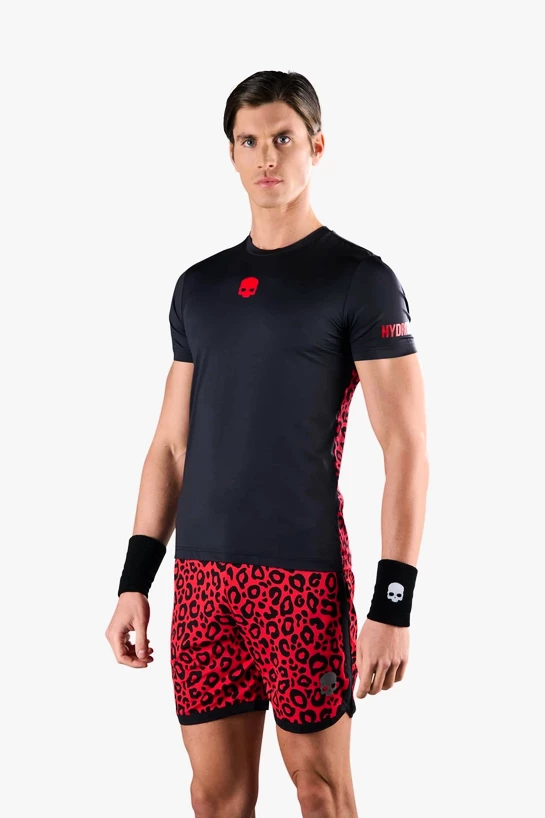 Heren T-shirt Hydrogen  Panther Tech Tee Black/Red L
