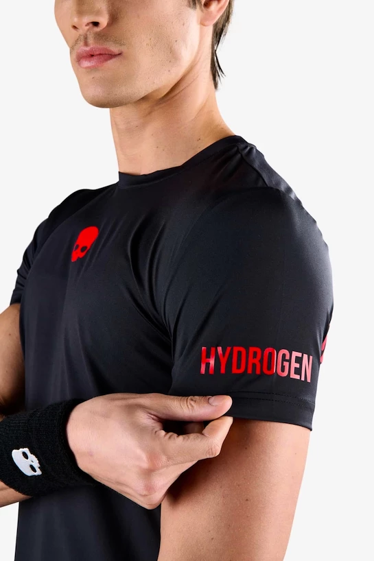 Heren T-shirt Hydrogen  Panther Tech Tee Black/Red L