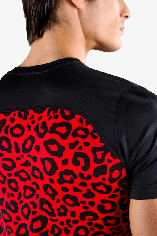 Heren T-shirt Hydrogen  Panther Tech Tee Black/Red L
