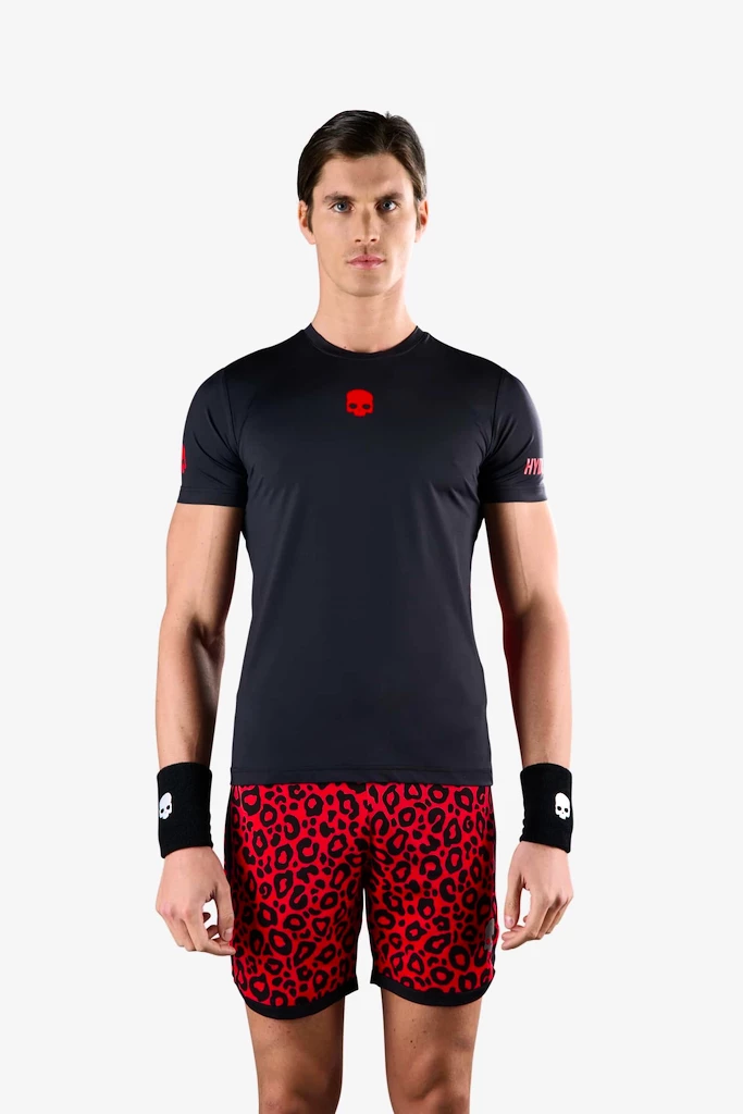 Heren T-shirt Hydrogen  Panther Tech Tee Black/Red L
