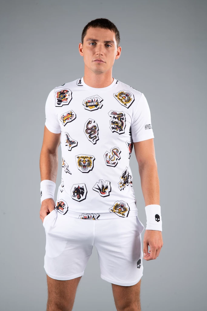 Heren T-shirt Hydrogen  Tattoo Tech Tee White S