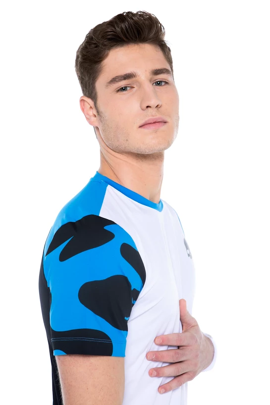 Heren T-shirt Hydrogen  Tech Camo Tee White/Blue
