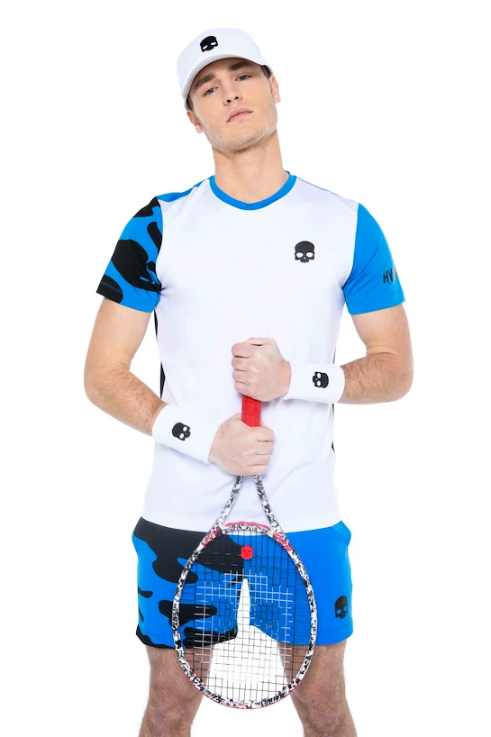 Heren T-shirt Hydrogen  Tech Camo Tee White/Blue