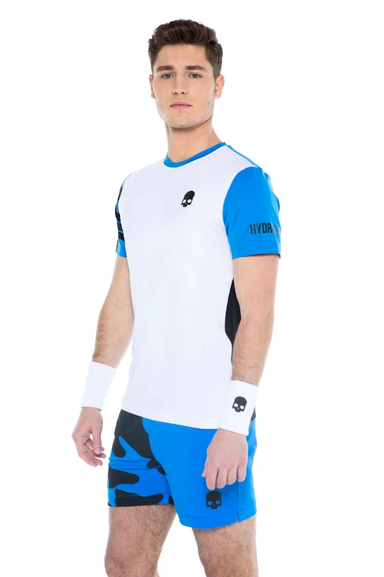 Heren T-shirt Hydrogen  Tech Camo Tee White/Blue