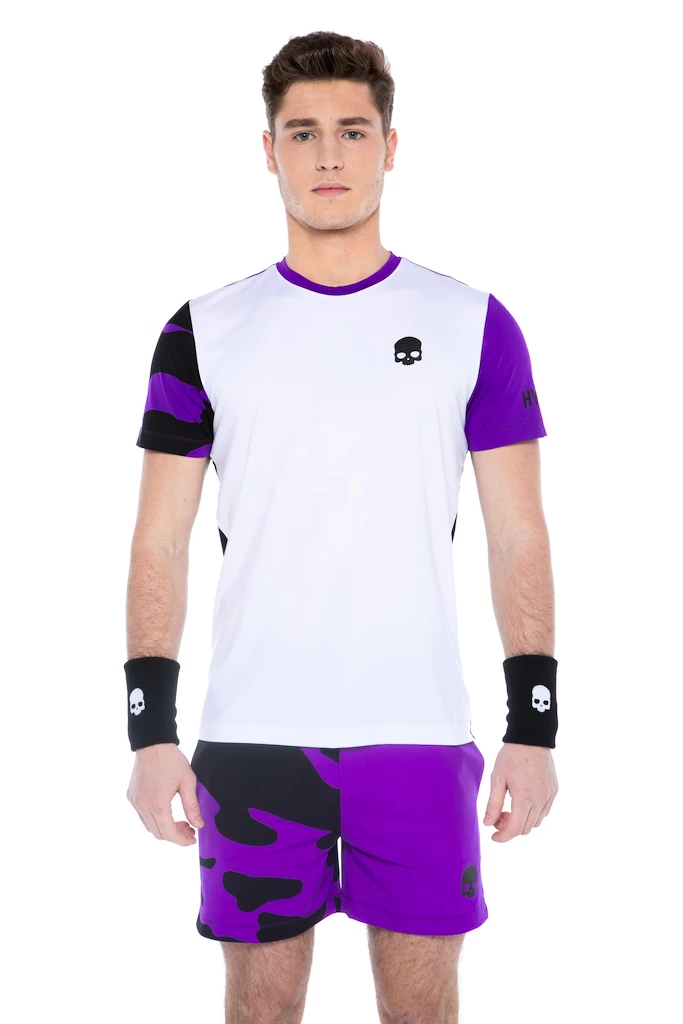 Heren T-shirt Hydrogen  Tech Camo Tee White/Purple