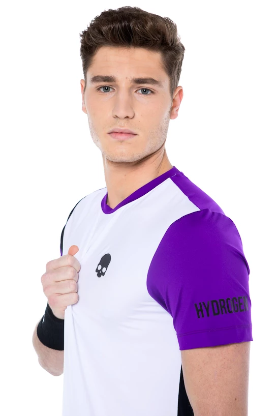 Heren T-shirt Hydrogen  Tech Camo Tee White/Purple