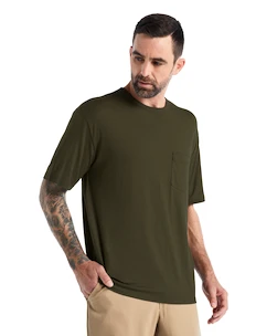 Heren T-shirt Icebreaker  Granary SS Pocket Tee Loden