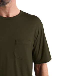 Heren T-shirt Icebreaker  Granary SS Pocket Tee Loden