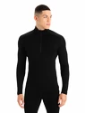 Heren T-shirt Icebreaker  M 260 Tech LS Half Zip Black