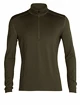 Heren T-shirt Icebreaker M 260 Tech LS Half Zip Loden