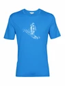 Heren T-shirt Icebreaker Tech Lite II SS Skiing Yeti  Lazurite