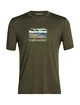 Heren T-shirt Icebreaker Tech Lite II SS Tee Trailhead Loden