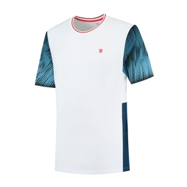 Heren T-shirt K-Swiss Hypercourt Print Crew 3 White