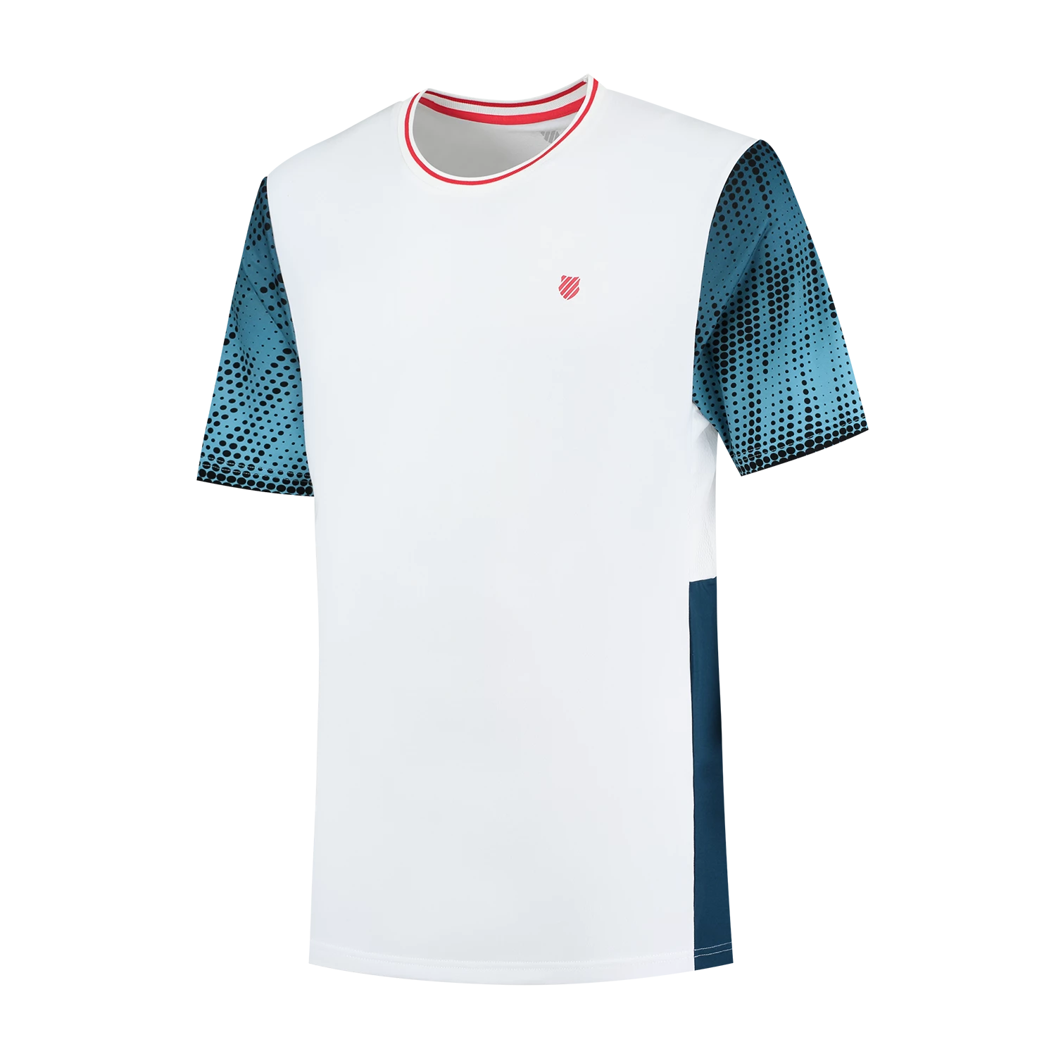 Heren T-shirt K-Swiss  Hypercourt Print Crew 3 White M