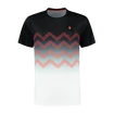 Heren T-shirt K-Swiss  Hypercourt Print Crew Jet Black/Whte