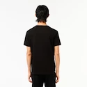 Heren T-shirt Lacoste  Big Logo Core Performance T-Shirt Black/Sunrise