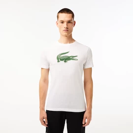 Heren T-shirt Lacoste Big Logo Core Performance T-Shirt White/Green