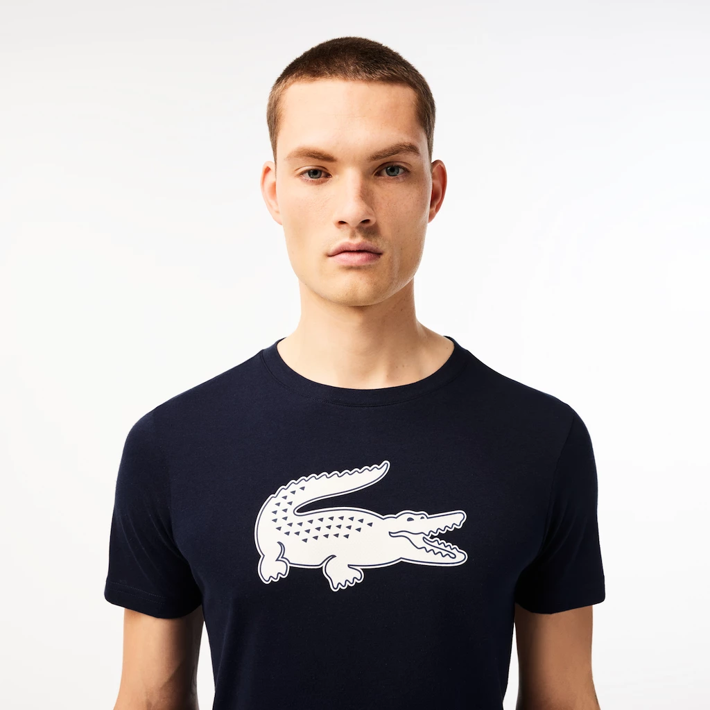 Heren T-shirt Lacoste  Core Performance Navy/White