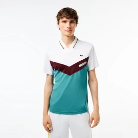 Heren T-shirt Lacoste Medvedev New York Day Polo White/Limeira