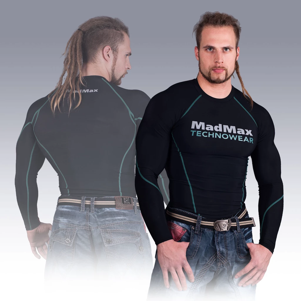 Heren T-shirt MadMax  MSW902 Black/Green