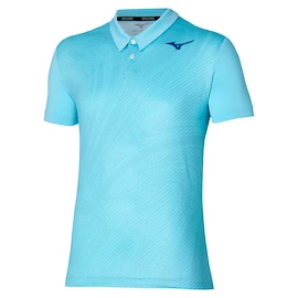 Heren T-shirt Mizuno Charge Shadow Polo Blue Glow