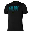 Heren T-shirt Mizuno  Core Graphic RUN Tee Black