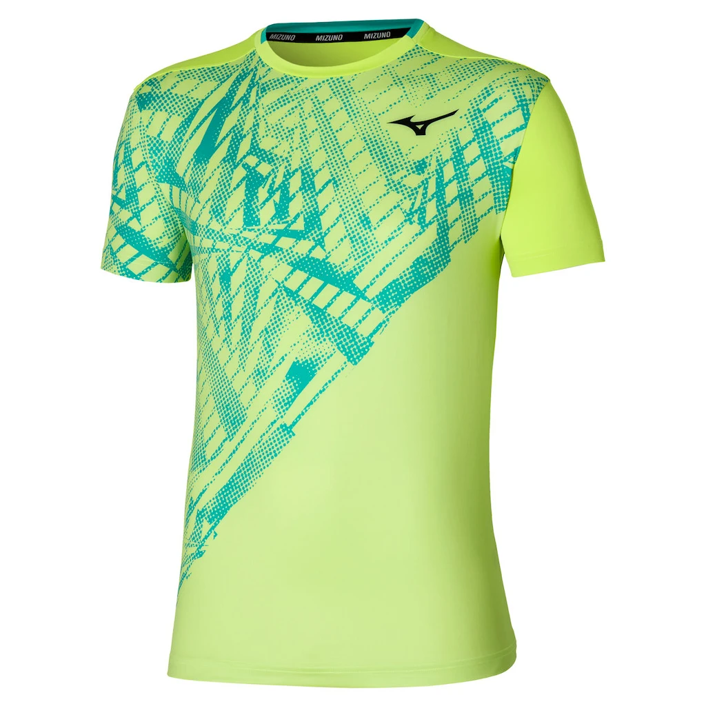 Heren T-shirt Mizuno  Mugen Shadow Graphic Tee Neo Lime